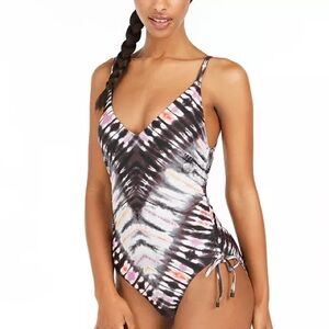 Bar III Tie-Dyed Low-Back One-Piece Swimsuit Size Small